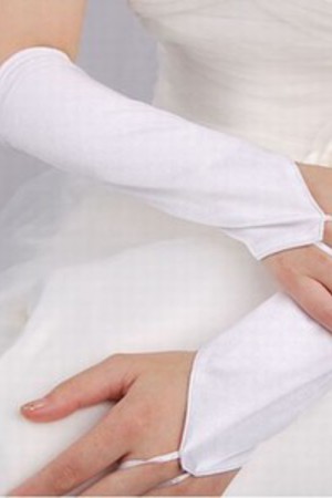 Wunderbar Taft Einfache Weiß Vintage Brauthandschuhe