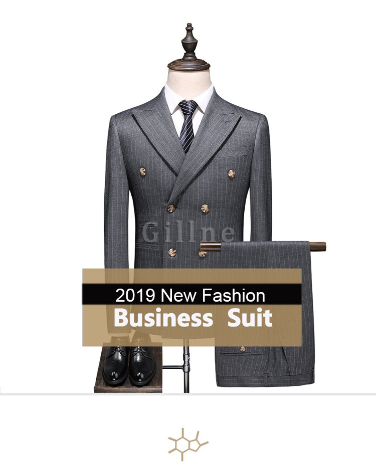 Asiatische Zweireiher Business Anzug Für Männer Männer