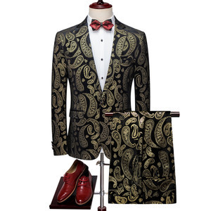 Luxus Kostüm Homme Gedruckt Männer Anzug Slim Fit Anzug Anzug