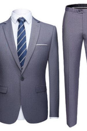 Formale Asiatische Für Männer Schwarz Business Slim Fit Anzüge