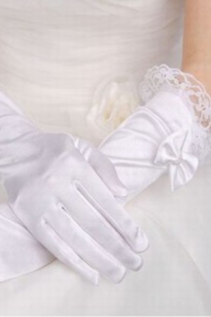 Beliebt Taft Mit Applikation Weiß Chic|Modern Brauthandschuhe