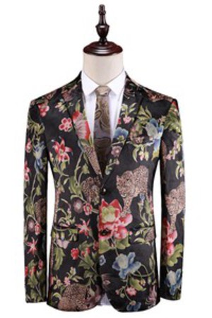 Smoking Homme Herren Tiger Neue Design Casual Floral