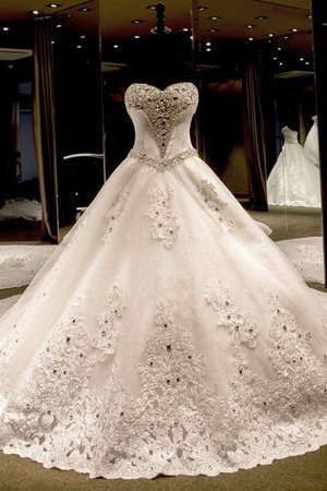 Ärmelloses Niedlich Formelles Traumhaftes Brautkleid aus Tüll