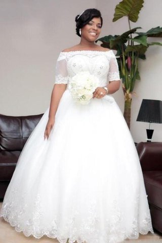 Reißverschluss Prächtiges Modern Romantisches Brautkleid mit Perlen