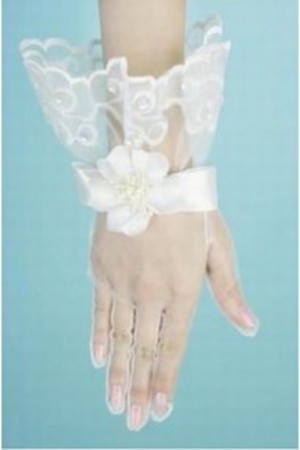 Attraktiv Tüll Mit Blumen Weiß Chic|Modern Brauthandschuhe