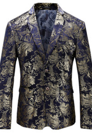 Neue Männer Casual Blazer Jacke Trend Mode Blume