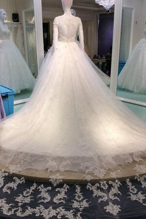 Duchesse-Linie Klassisches Prächtiges Brautkleid mit Applike mit Perlen
