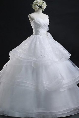 Ärmellos Herz-Ausschnitt Duchesse-Linie Romantisches Schlichtes Brautkleid