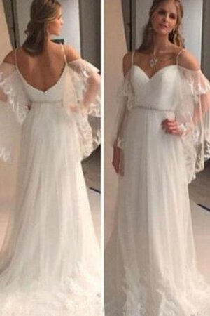 Plissiertes Spitze Elegantes Schick Glamouröses Brautkleid