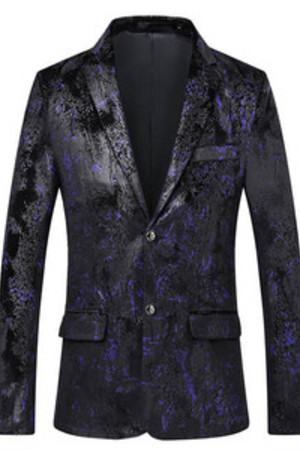 Blazer Herbst Und Winter Männer Kleid Einfarbig Jacquard