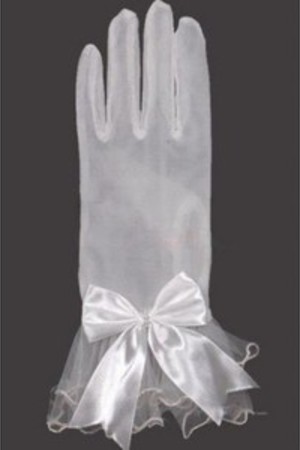 Fantastisch Tüll Mit Bowknot Weiß Vintage|Zeitlos Brauthandschuhe