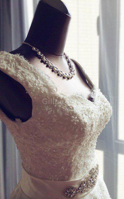 Ewiges A-Line Beach Stil Schlichtes Brautkleid mit Schleife
