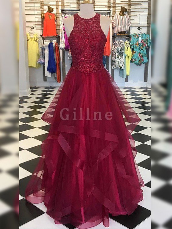 Normale Taille A-Line Saugfähig Organza Prinzessin Abendkleid