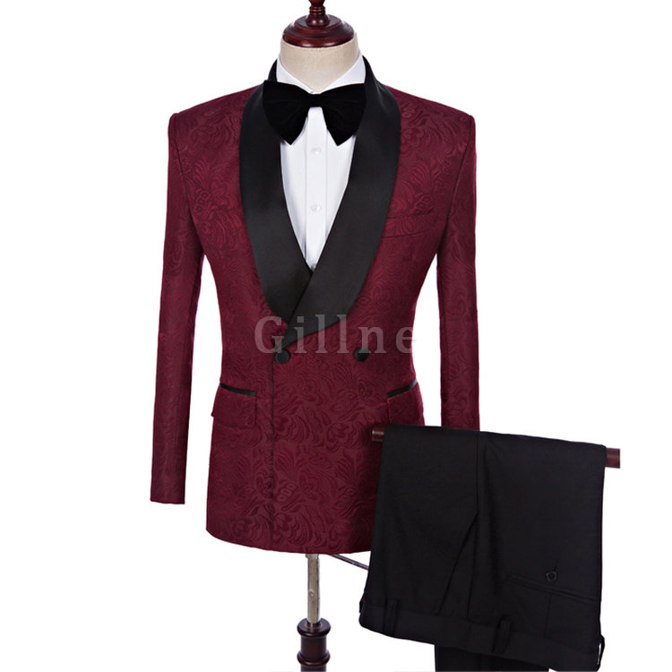 Mode Anzüge Rot Slim Fit 2 Stück Hochzeit Anzüge Für Männer Euro