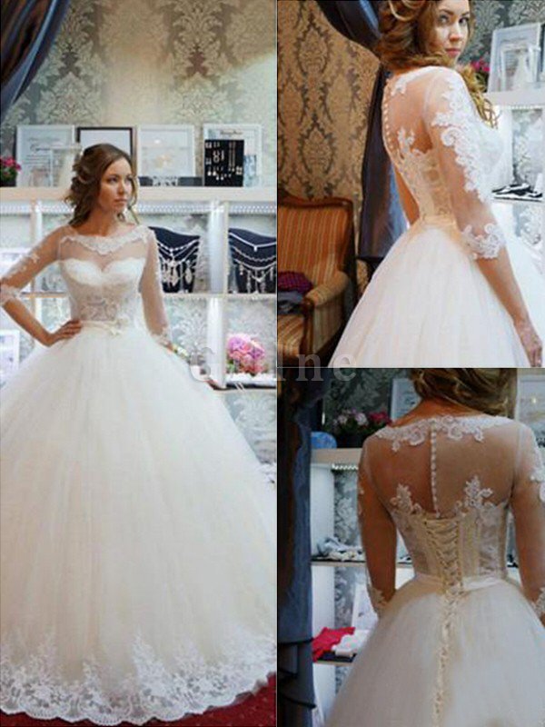 Funkelnd Pompöse Formelles Luxus Brautkleid mit Rücken Schnürung