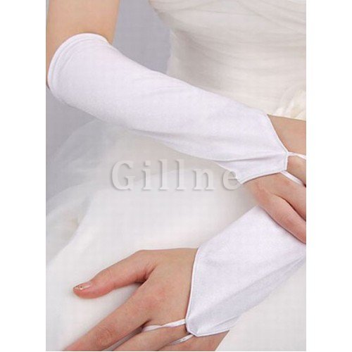 Wunderbar Taft Einfache Weiß Vintage Brauthandschuhe