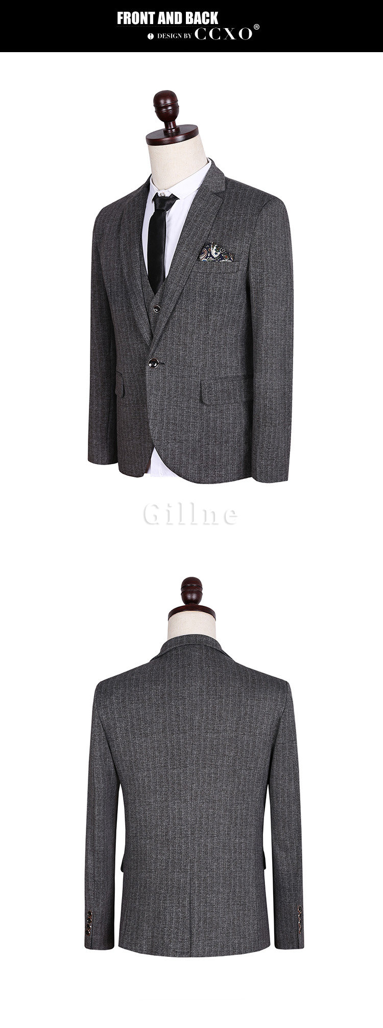 Anzüge Für Männer Hose Grau Anzüge 3 Stück Anzüge Koreanische