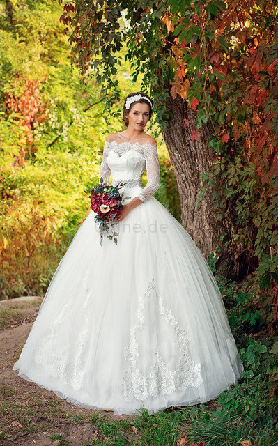 A-Line Duchesse-Linie Spitze Elegantes Romantisches Brautkleid