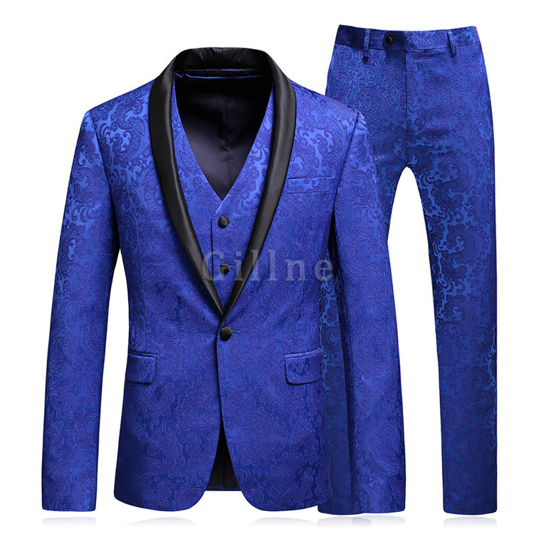 Blazer Casual Männer Business Blau Formale Kleid