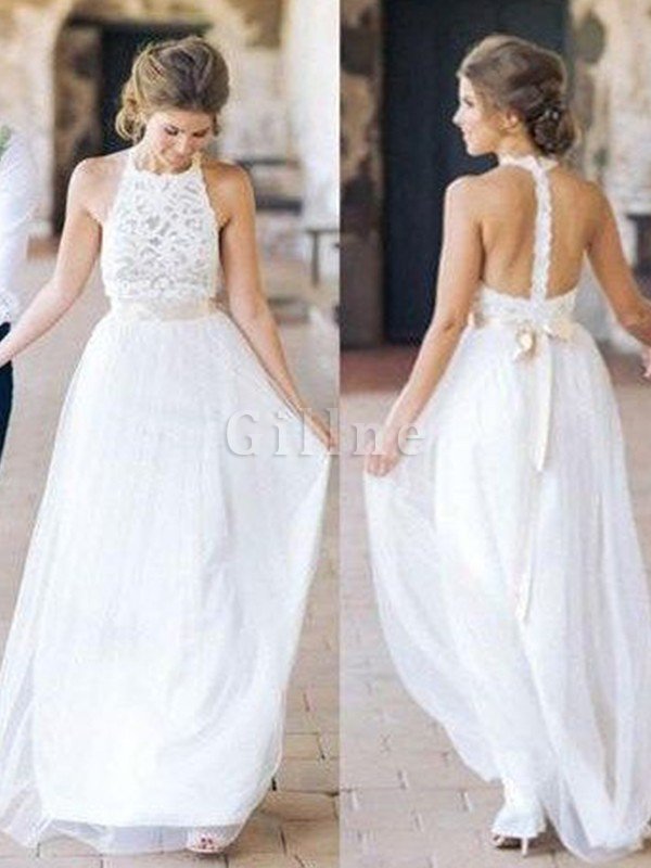 A-Line Hübsch Romantisches Konservatives Brautkleid mit Stickerei
