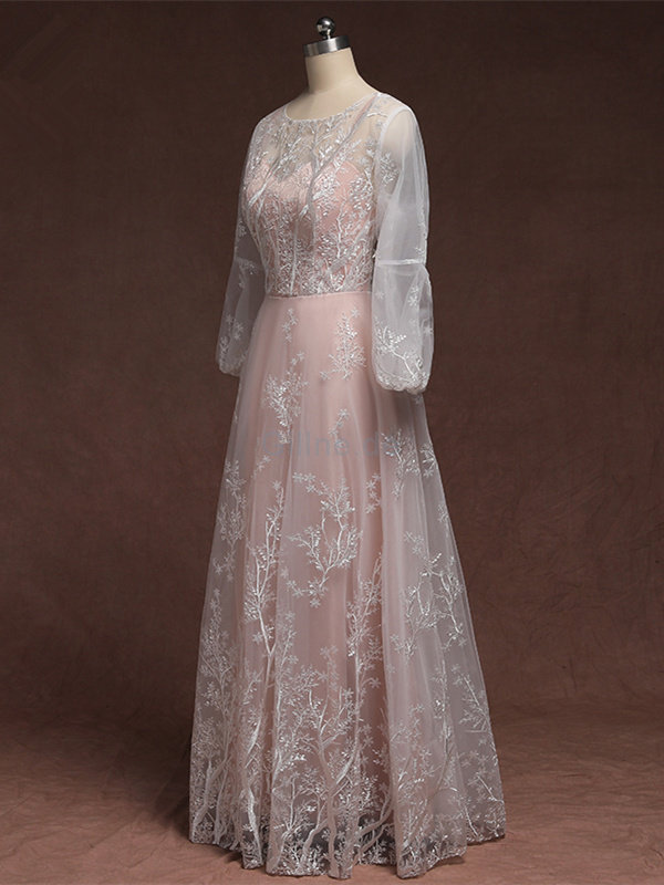 Halle A-Line Mode Romantisches Brautkleid mit Natürlicher Taille