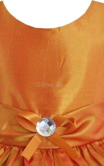 A-Line Perlenbesetztes Ärmelloses Blumenmädchenkleid mit Rüschen