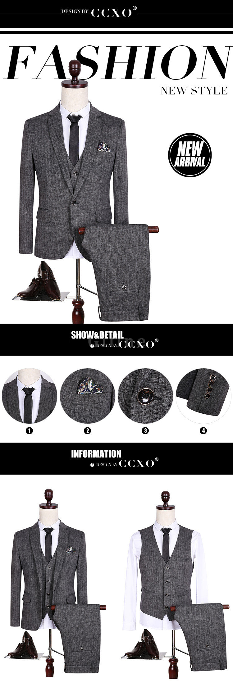 Anzüge Für Männer Hose Grau Anzüge 3 Stück Anzüge Koreanische