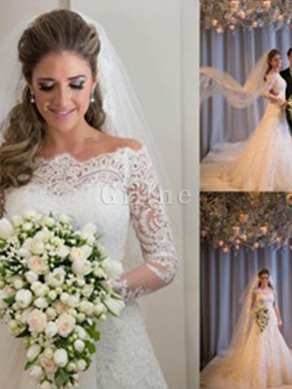 Halle Modus Stilvolles Brautkleid mit Plissierungen aus Tüll