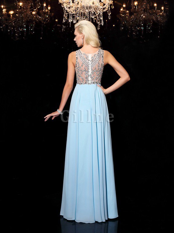 Prinzessin Empire Taille Schaufel-Ausschnitt Sittsames Bodenlanges Abendkleid