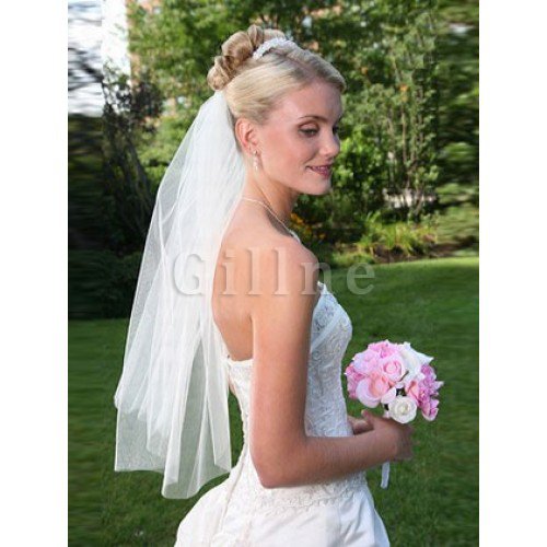 Glamourös Kurz Einfache Günstige Brautschleier