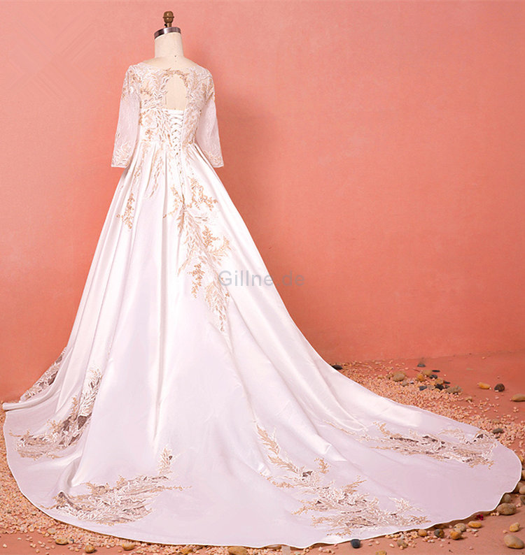 Anmutig Halle Exklusive Extravagantes Brautkleid aus Satin