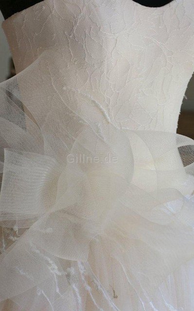 Ärmelloses Duchesse-Linie Bodenlanges Brautkleid mit Schmetterlingsknoten mit Reißverschluss