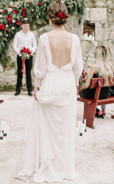 Vintage Plissiertes Beach Stil Prächtiges Romantisches Brautkleid